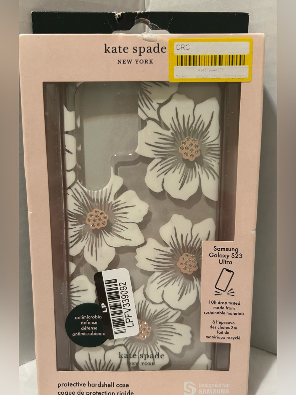 Kate Spade Floral Protective Case for Samsung Galaxy S23 Ultra - White